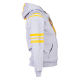 TDT Striped Hoodie - Gray/Mustard